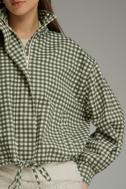 Hunter Green Gingham Jacket