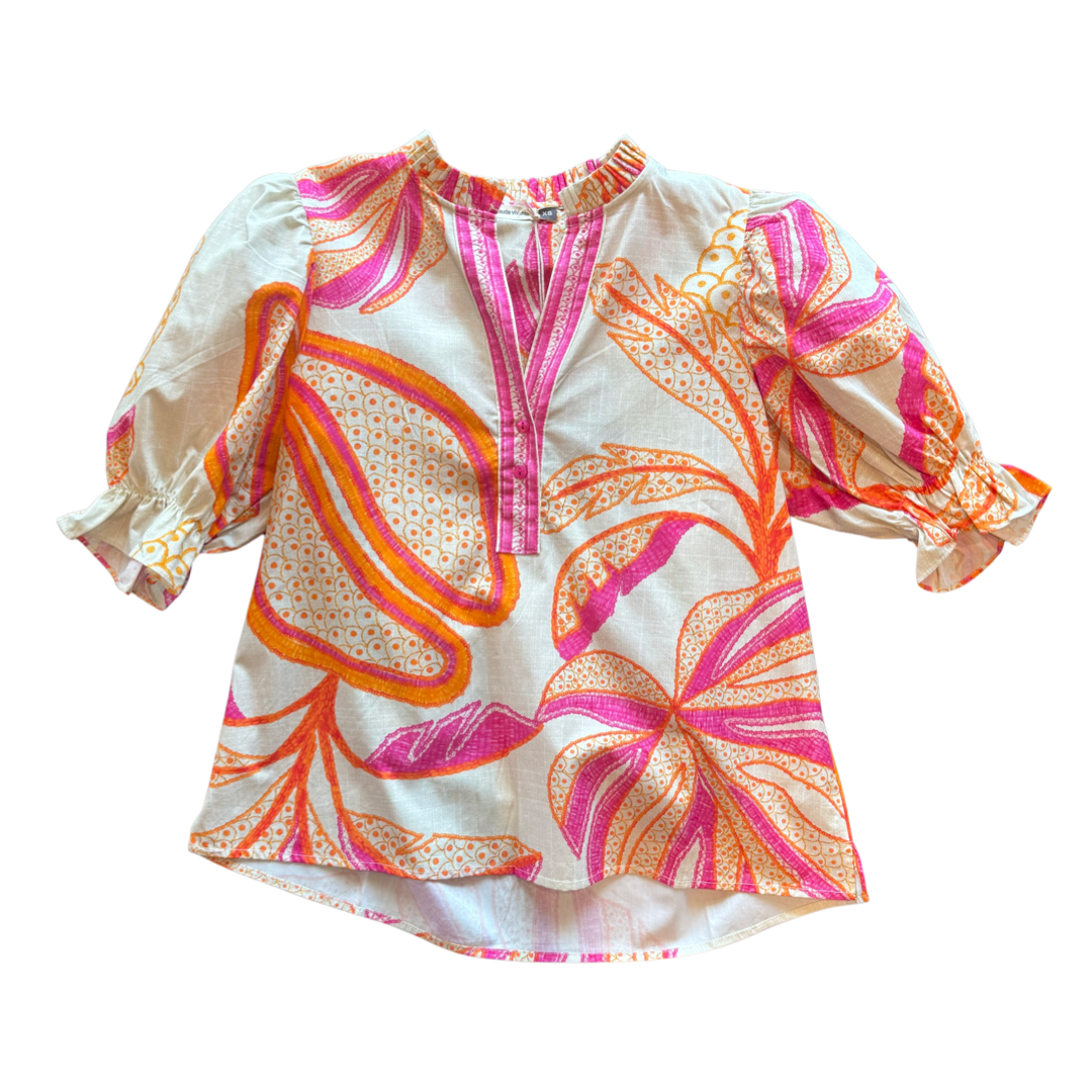 Amy Top in Outline Palms