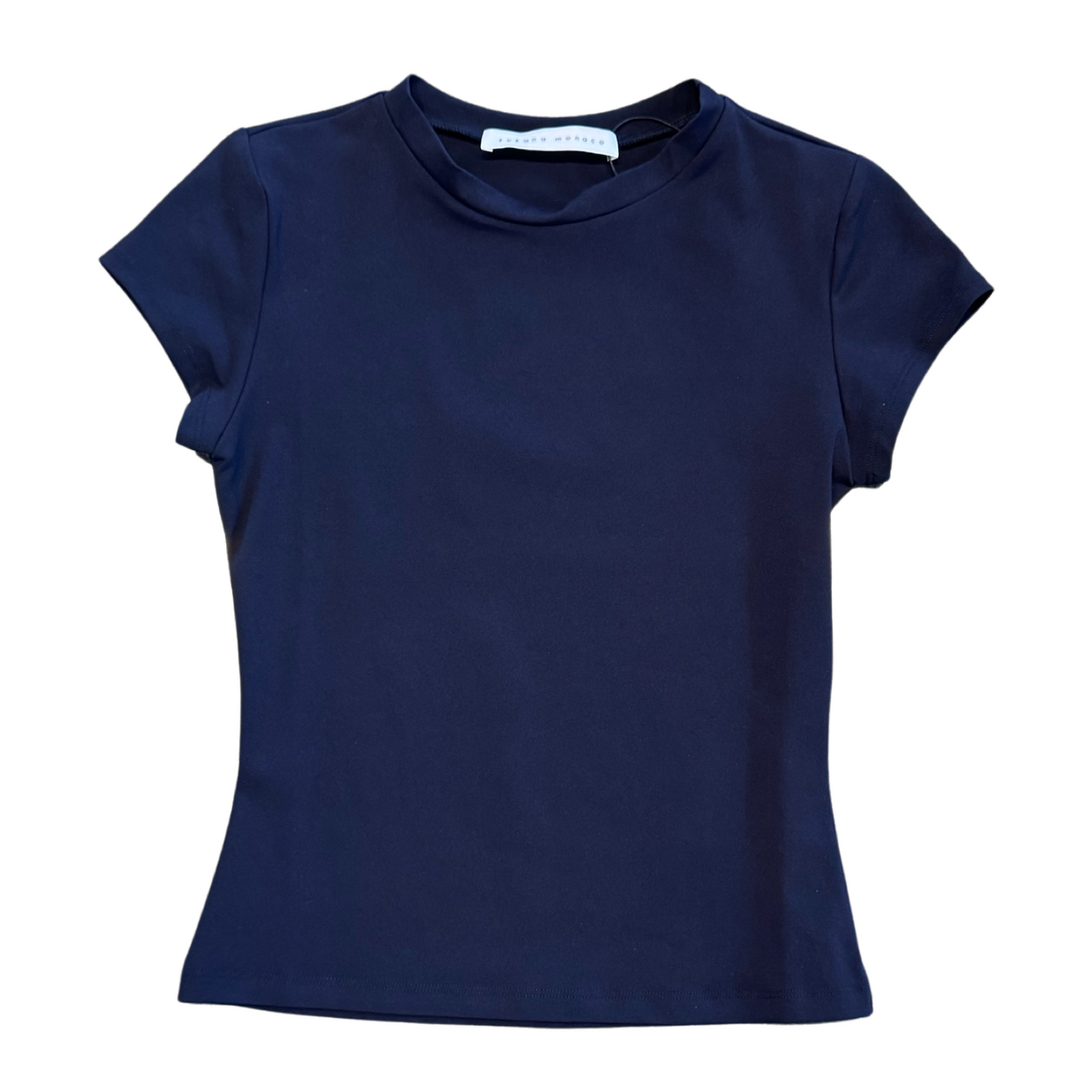 Susana Monaco Crew Short Sleeve in Midnight
