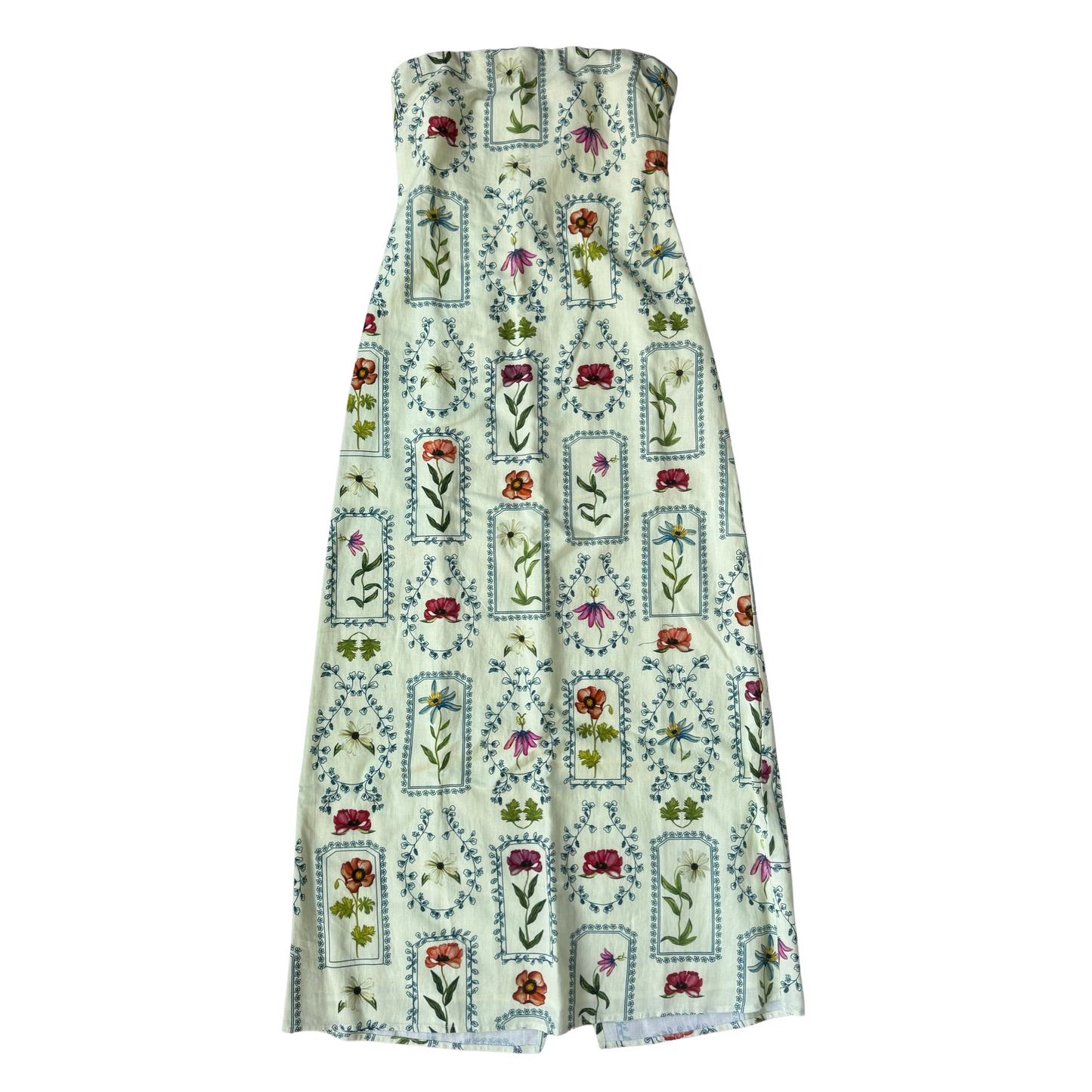 Wes Midi Dress in Mint Stamp