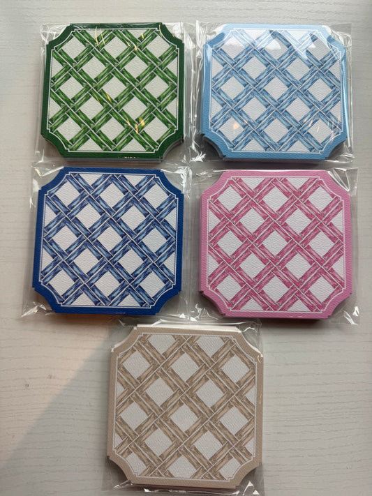 Bamboo Trellis Coaster Pack: 20