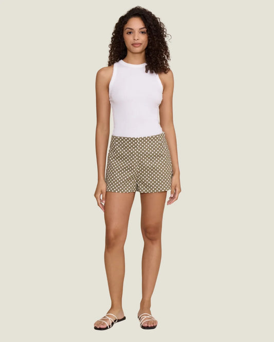 Cory Short in Olive Polka Dot
