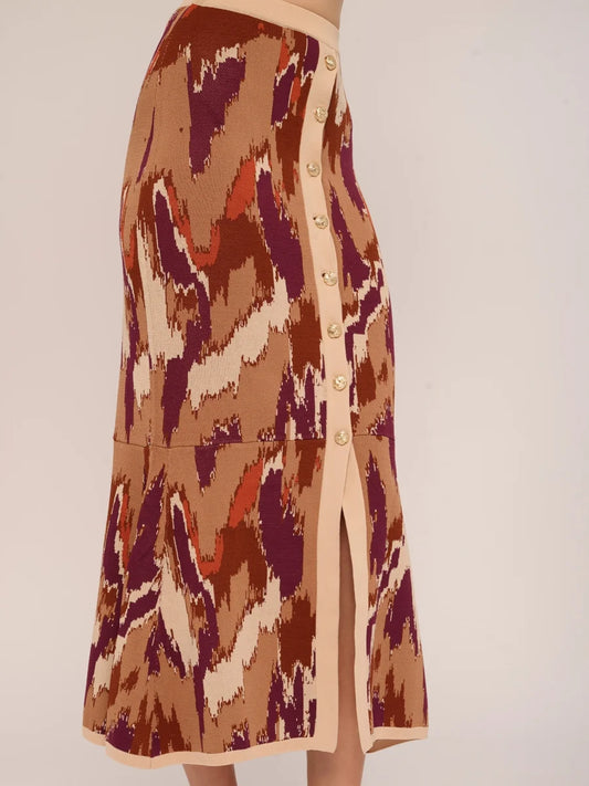 Mel Knit Abstract Skirt