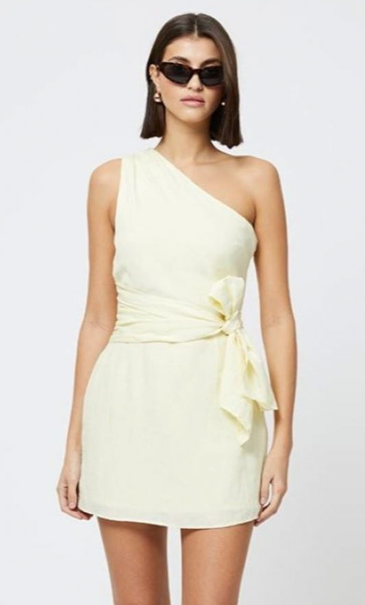 Birdie Linen Shoulder Tie Dress-8