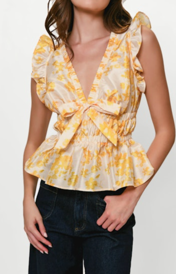 Tazz Flutter Sleeve Top