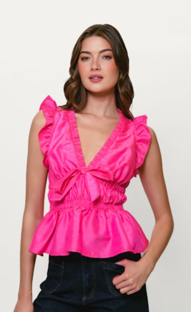 Tazz Flutter Sleeve Top