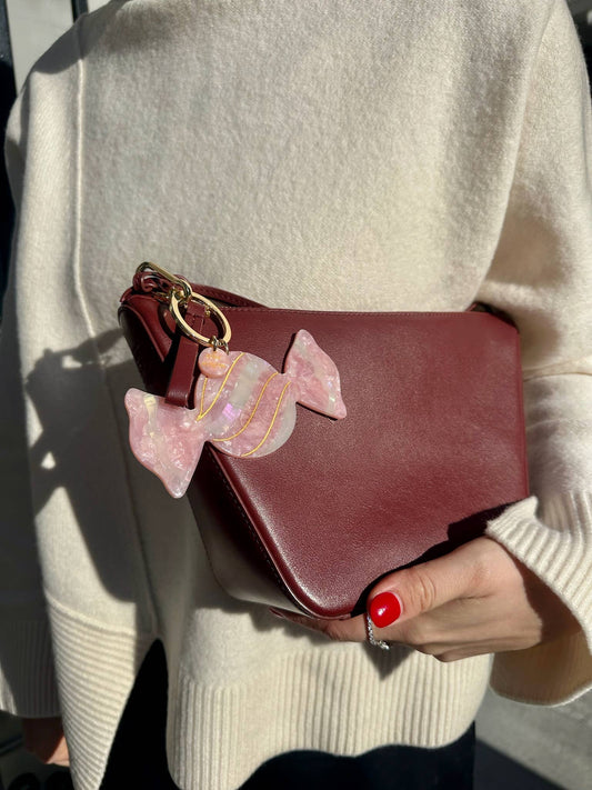 Hand-painted Bonbon Candy Bag Charm + Keychain | Eco