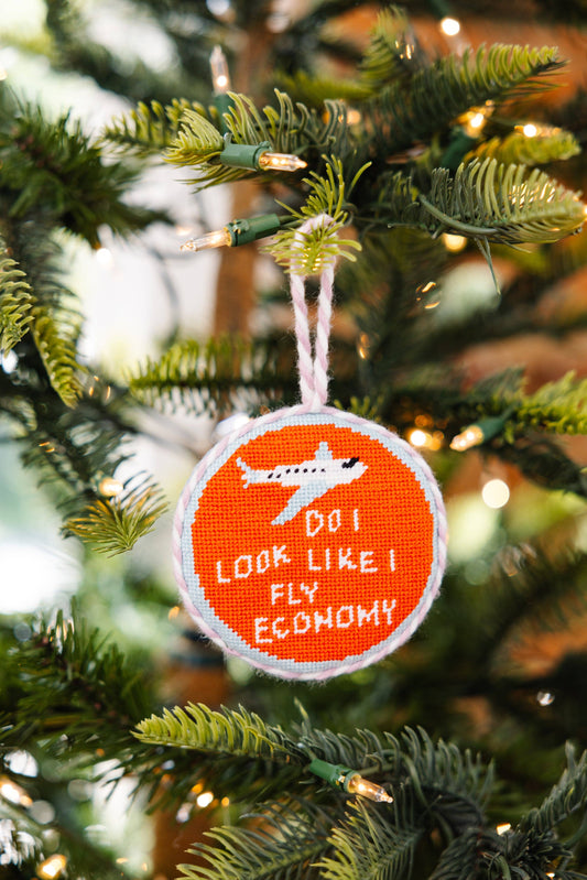 Needlepoint Ornament - Fly Economy