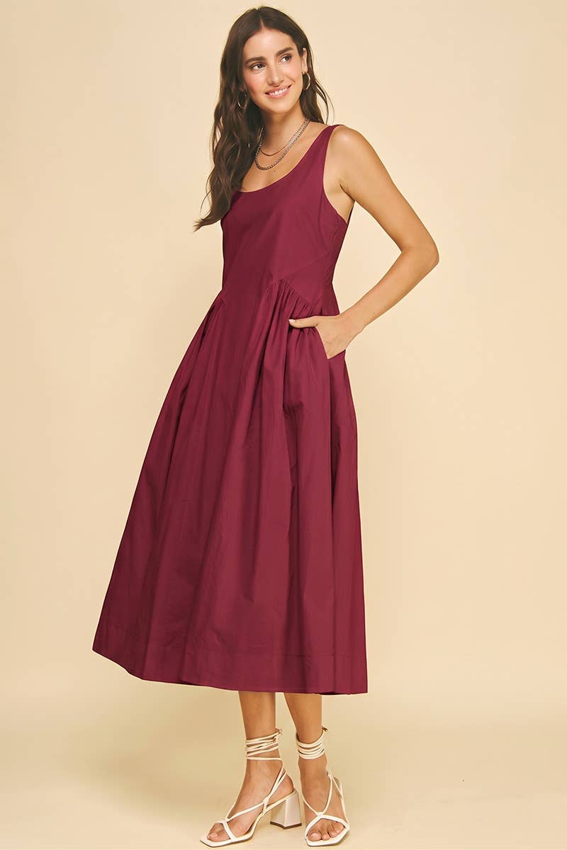 Scoopneck Midi Dress