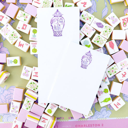 Purple Mahjong Ginger Jar Listpad