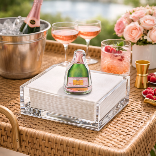 Acrylic Napkin Weight Bubbles Champagne
