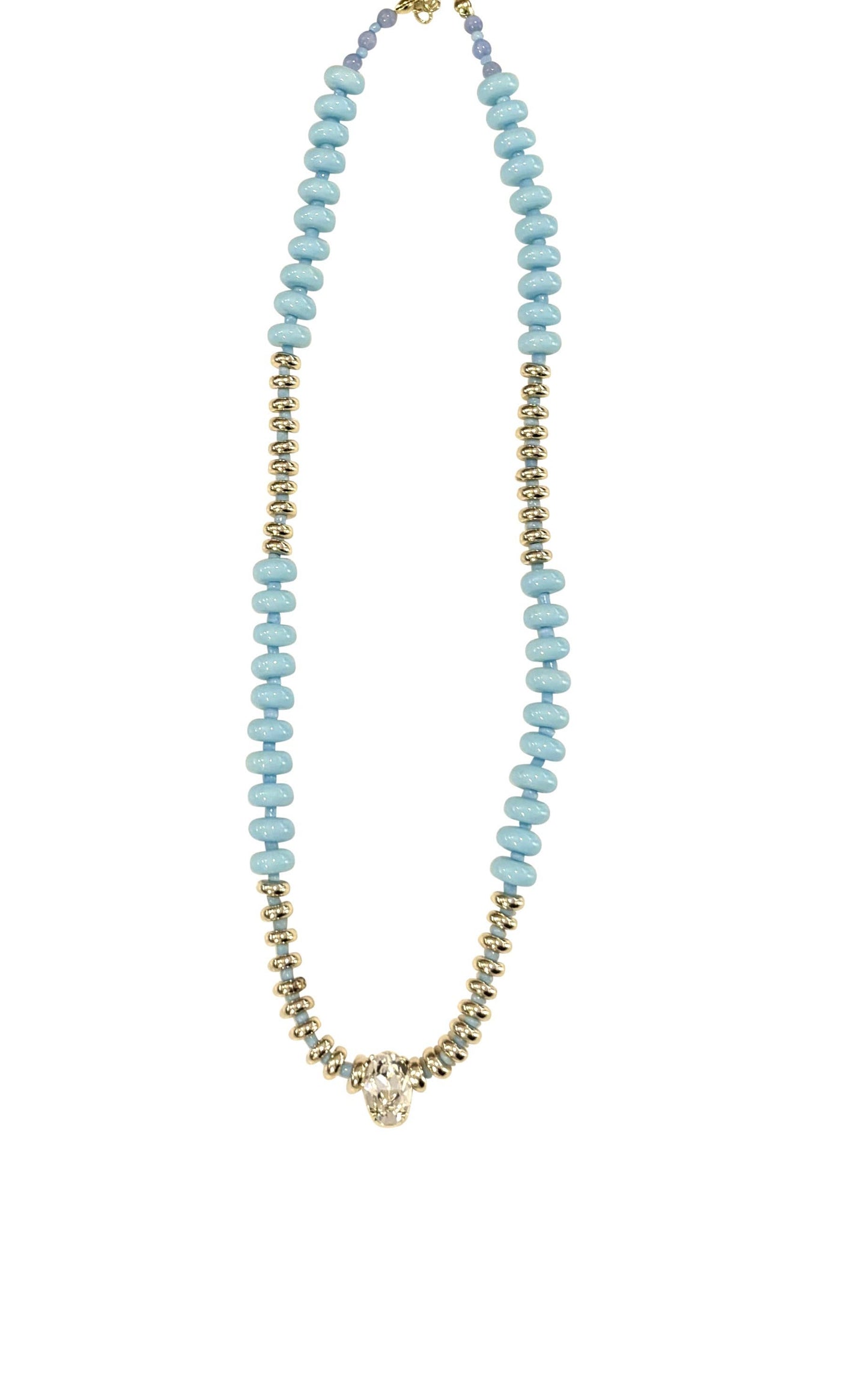 Sampson Blue Beaded Necklace