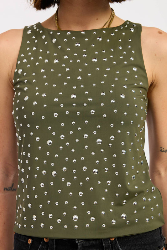 Studded Stretchy Tank