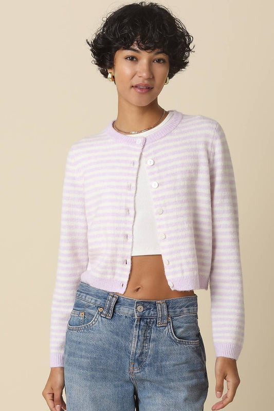 Deja Cropped Knit Cardigan