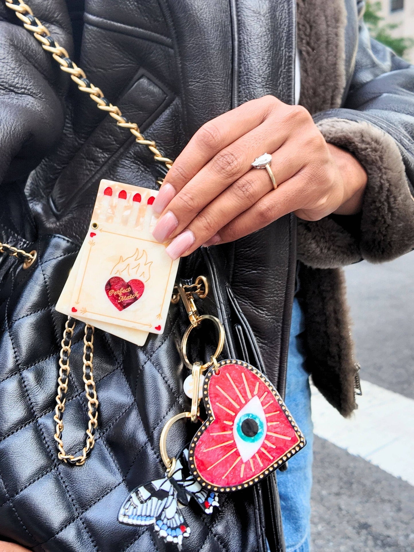 Hand-painted Matchbox Compact Mirror | Eco-Friendly