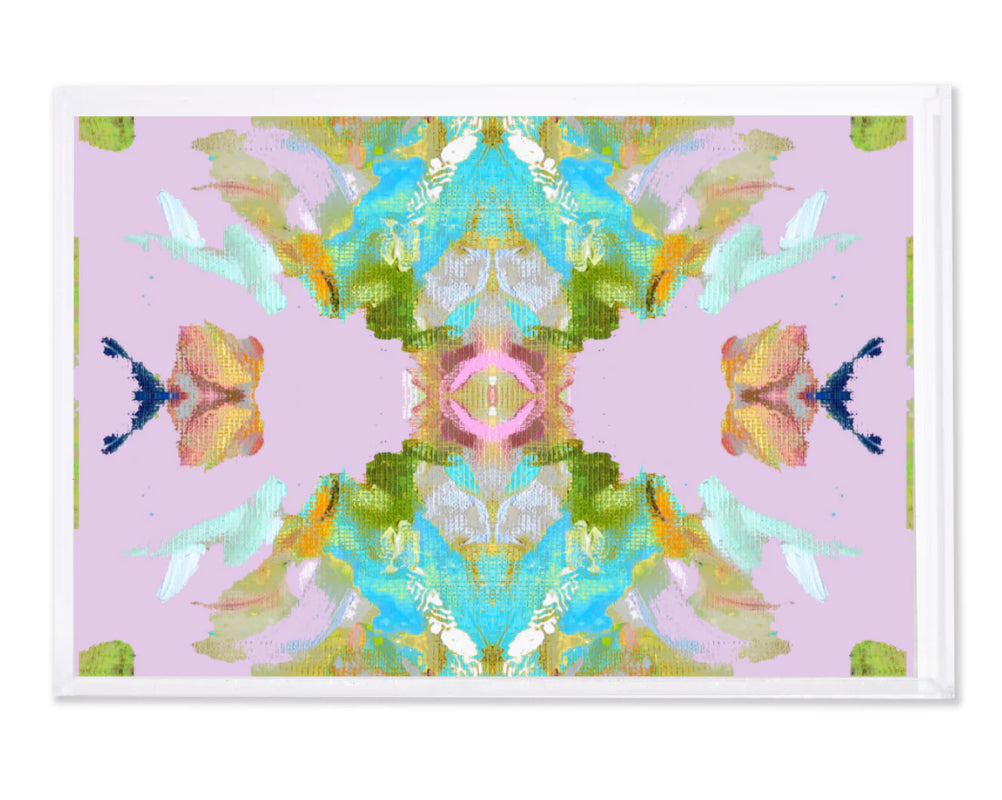 Laura Park stained Glass Lavender Small Tray