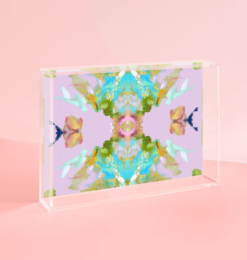Laura Park stained Glass Lavender Small Tray