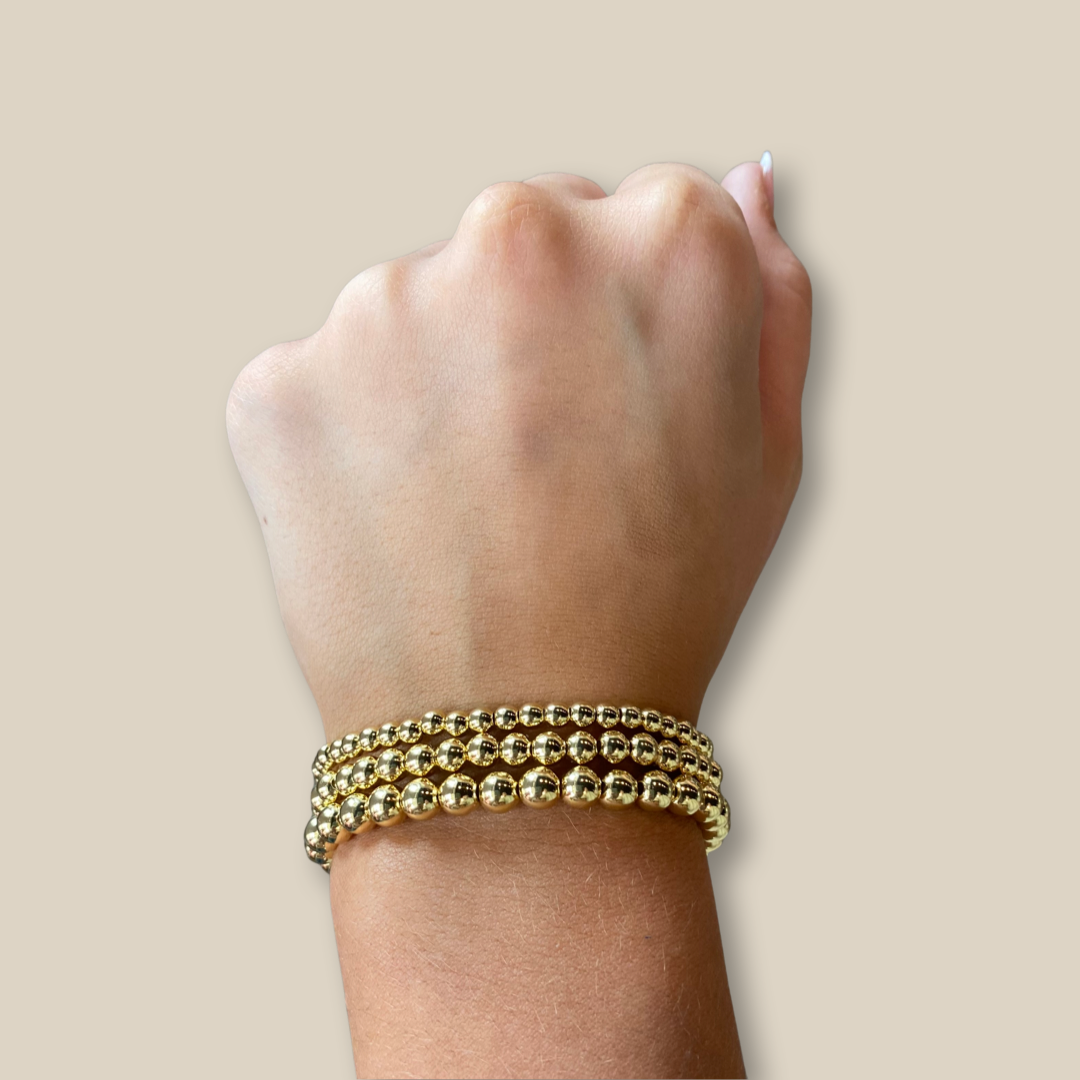 18k Gold Filled beaded bracelet