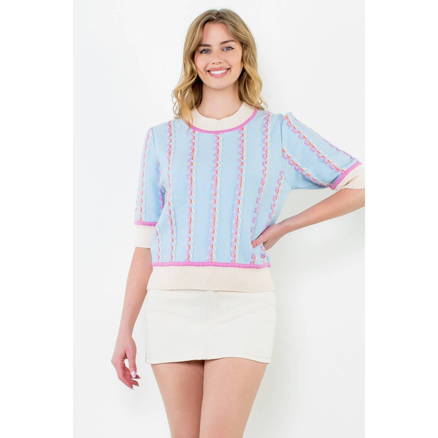 Short Sleeve Knit Top