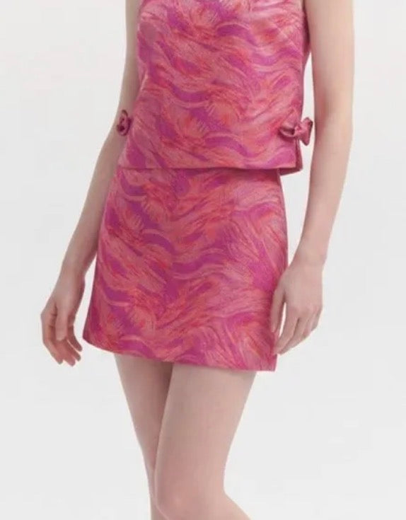 Abstract Jacquard Mini Skirt