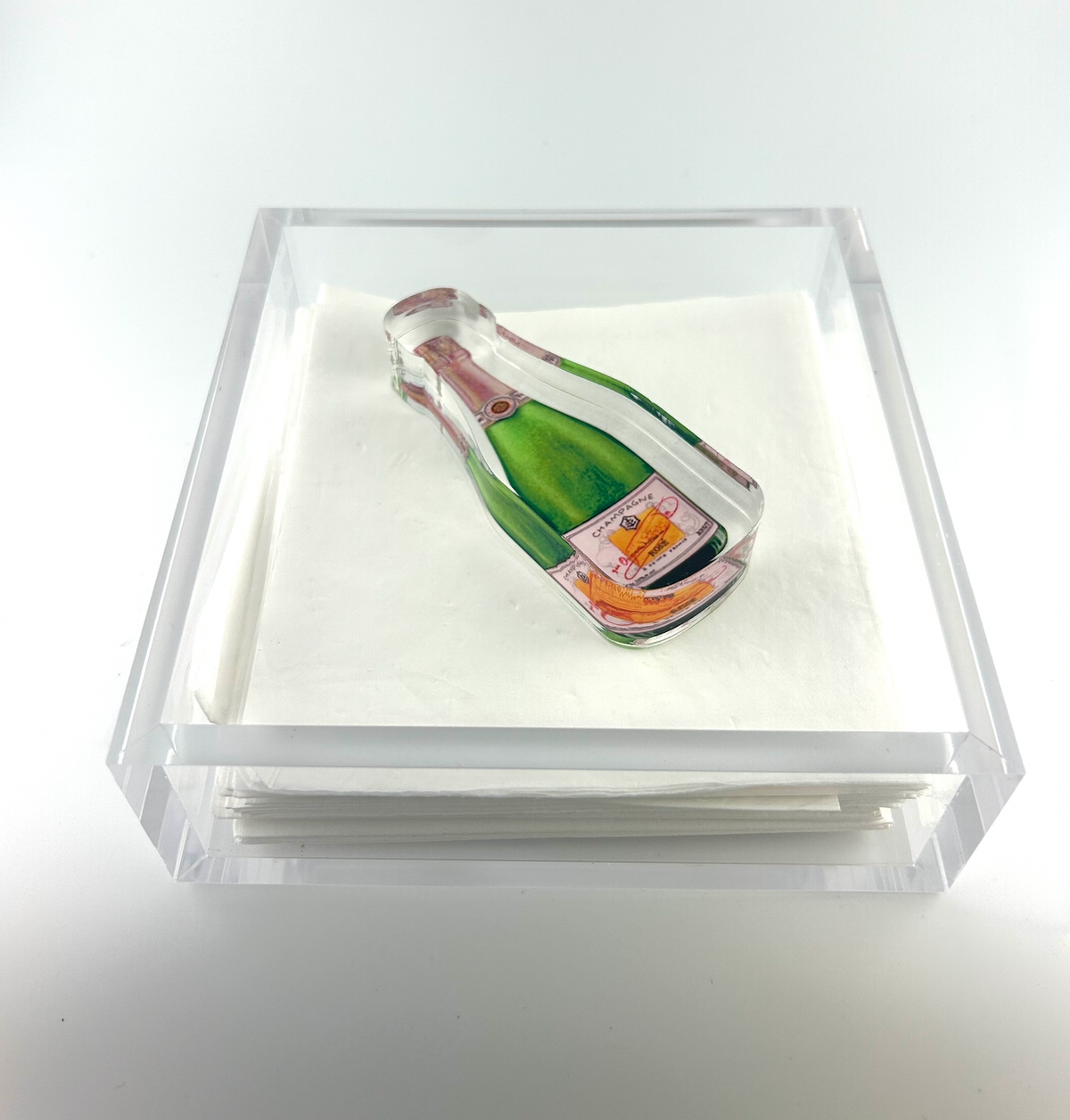 Acrylic Napkin Weight Bubbles Champagne
