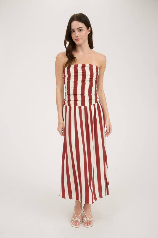 Vertical Stripe Maxi Dress