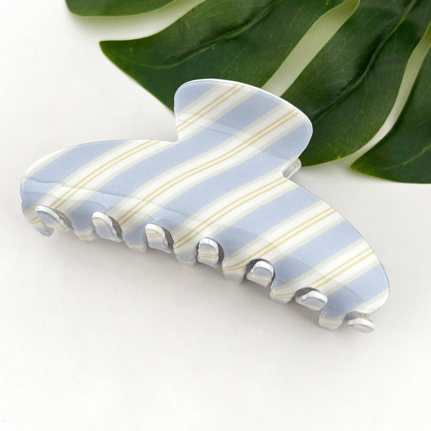 Baby Blue Classic Stripe Hair Clip