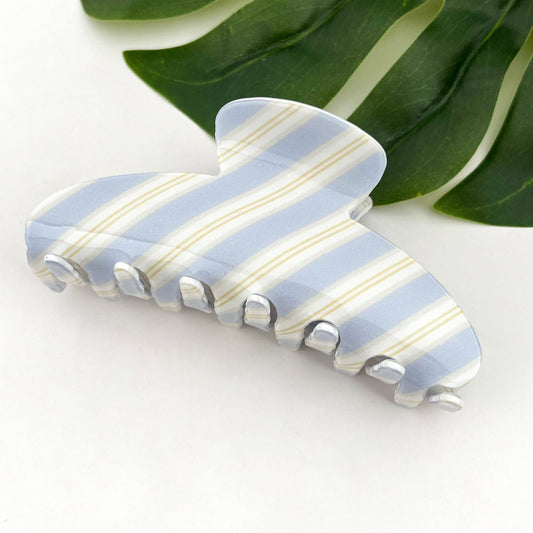 Baby Blue Classic Stripe Hair Clip