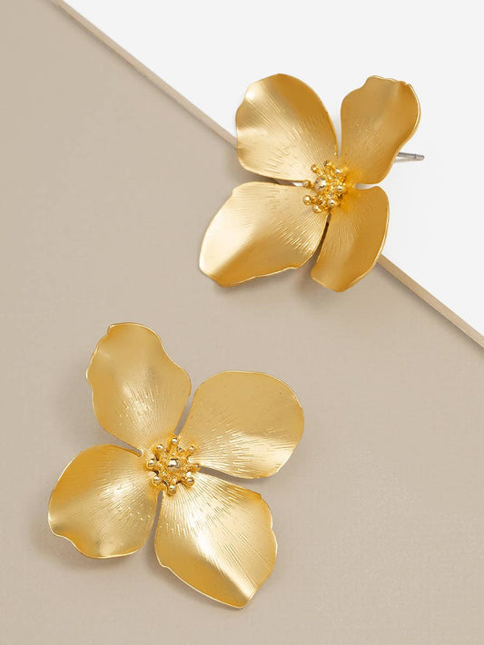 Matte 18k Gold-Plated Garden Party Earring