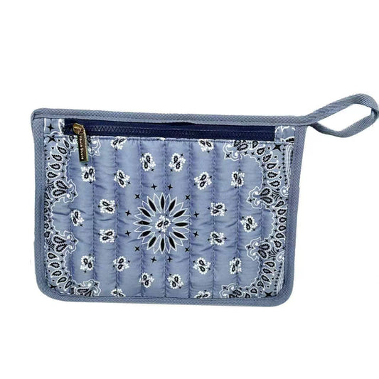 Bandana Print Pouch - Beau Light Blue