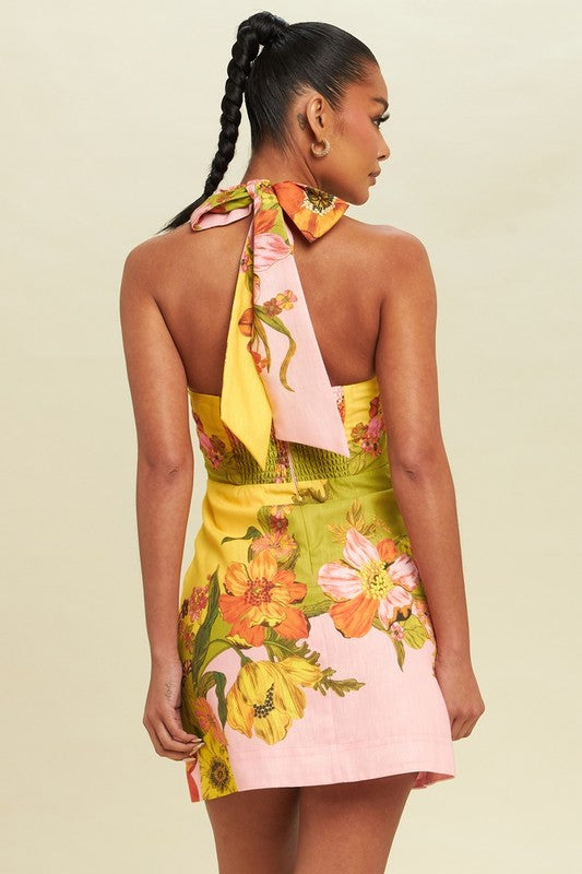 Garden Party Halter Dress