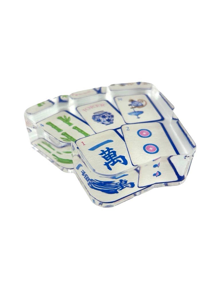 Acrylic Napkin Weight, Preppy Mahjong
