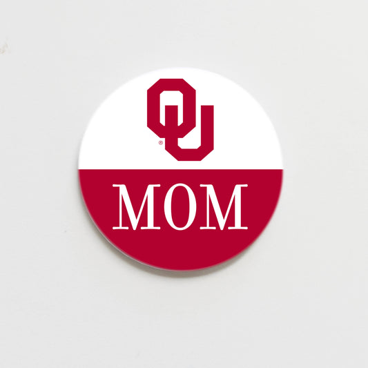 University of Oklahoma Mom Button  - 2.25 inch