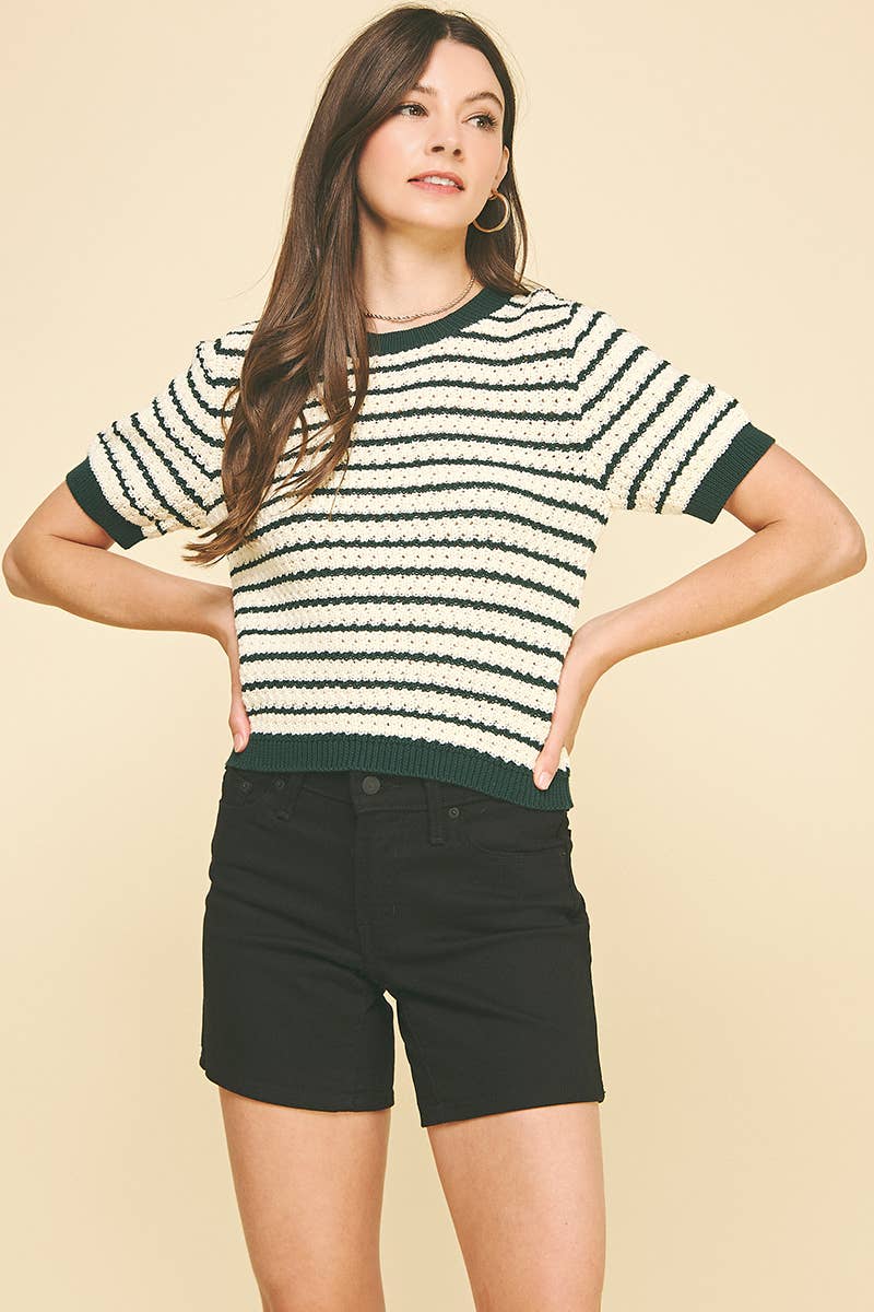 Stripe Textured Top