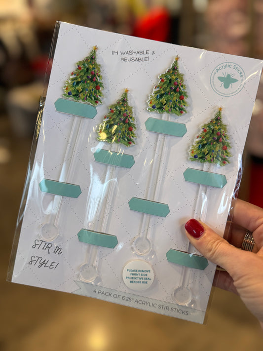 Christmas Tree Stir Sticks