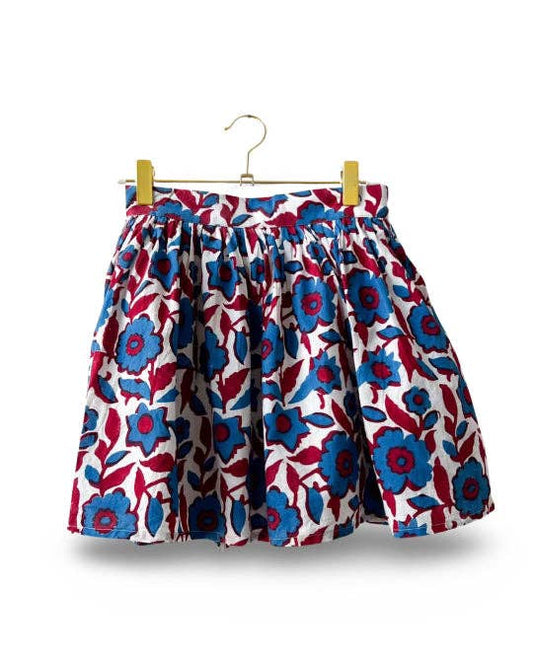 Royal Floral Panel Mini Skirt
