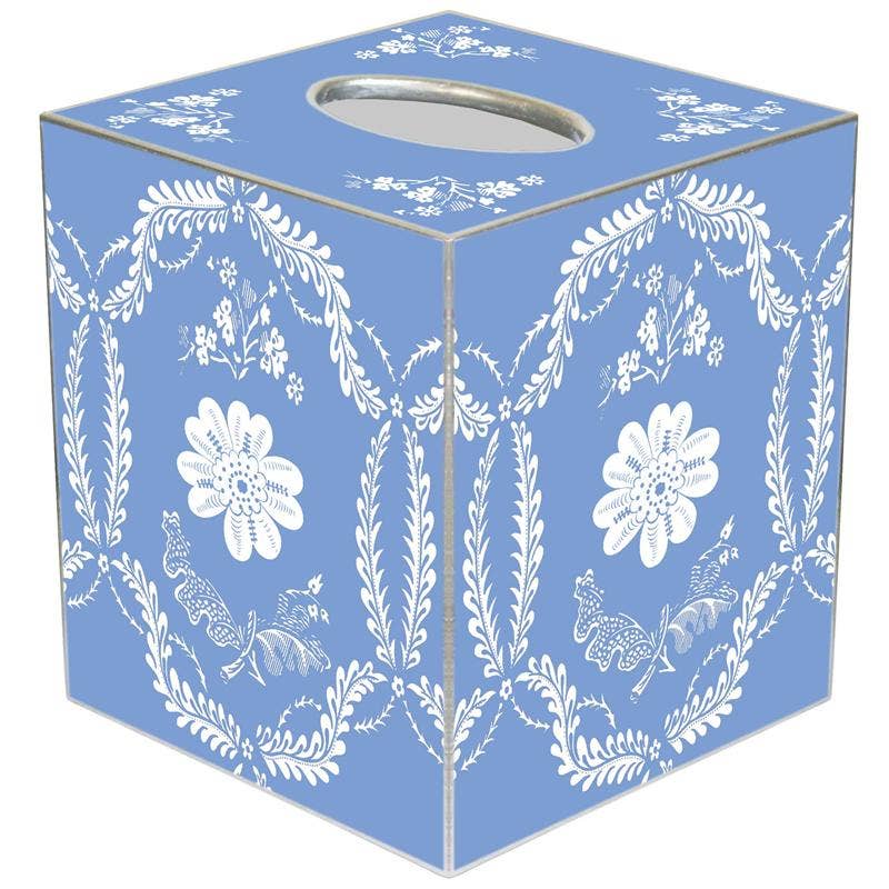 Medium Blue Provincial Tissue Box Cover
