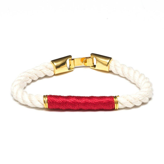 Beacon Red Nautical Rope Bracelet