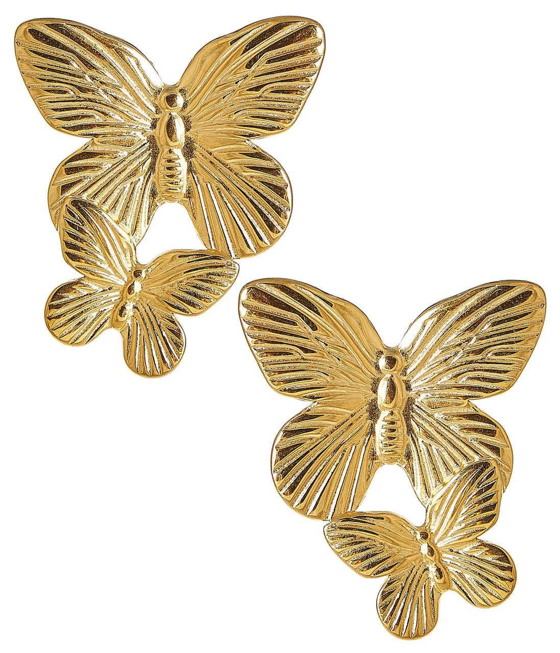 Alistair Butterfly Earring - 18k Gold Plated