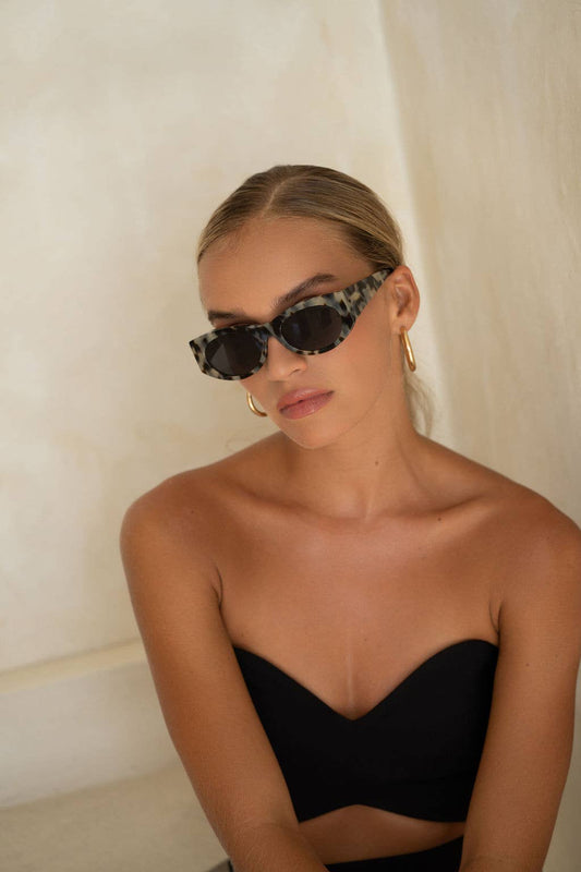 Layla Acetate Oval Sunglasses