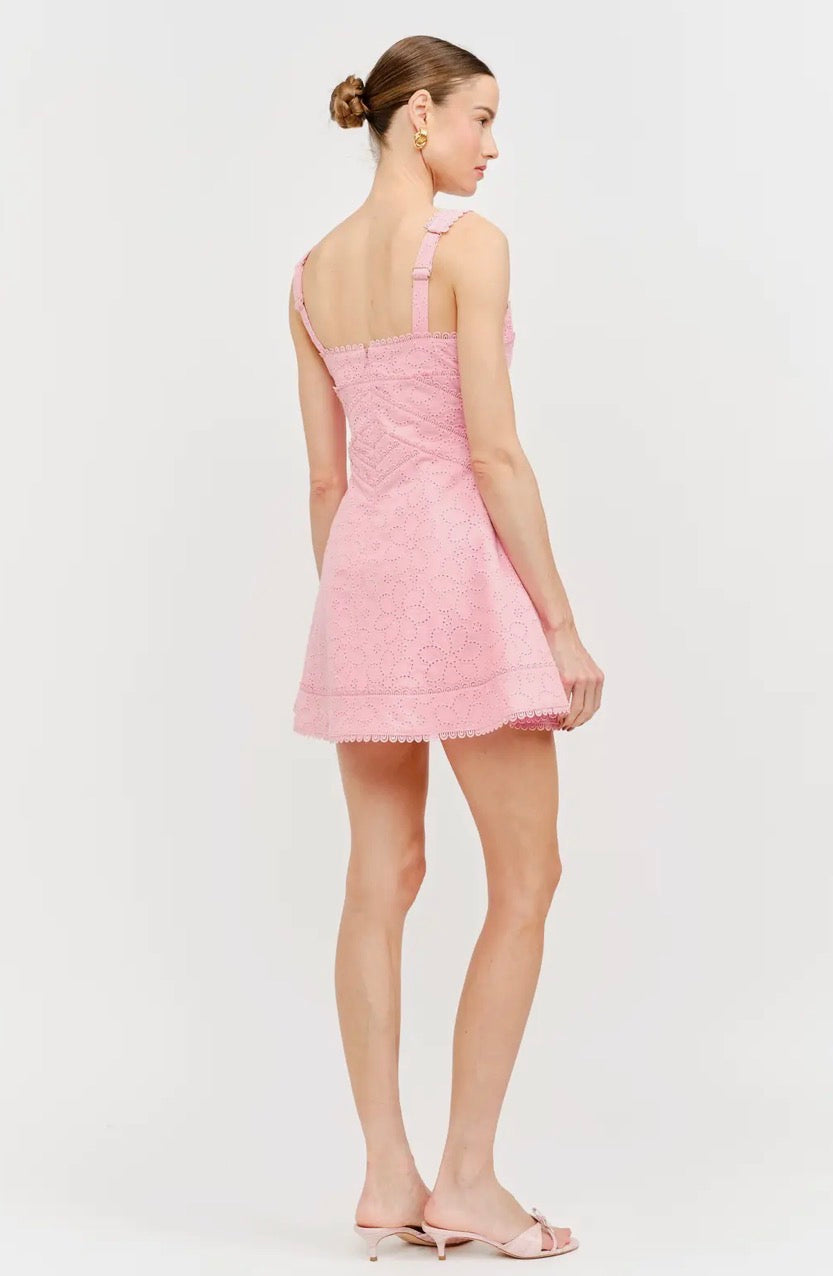 Floral Embroidered Mini Dress