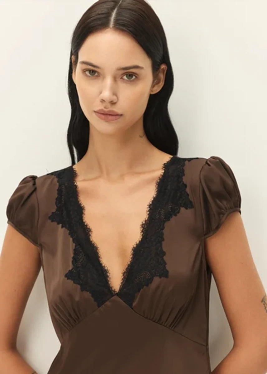 Manon Dress in Brown