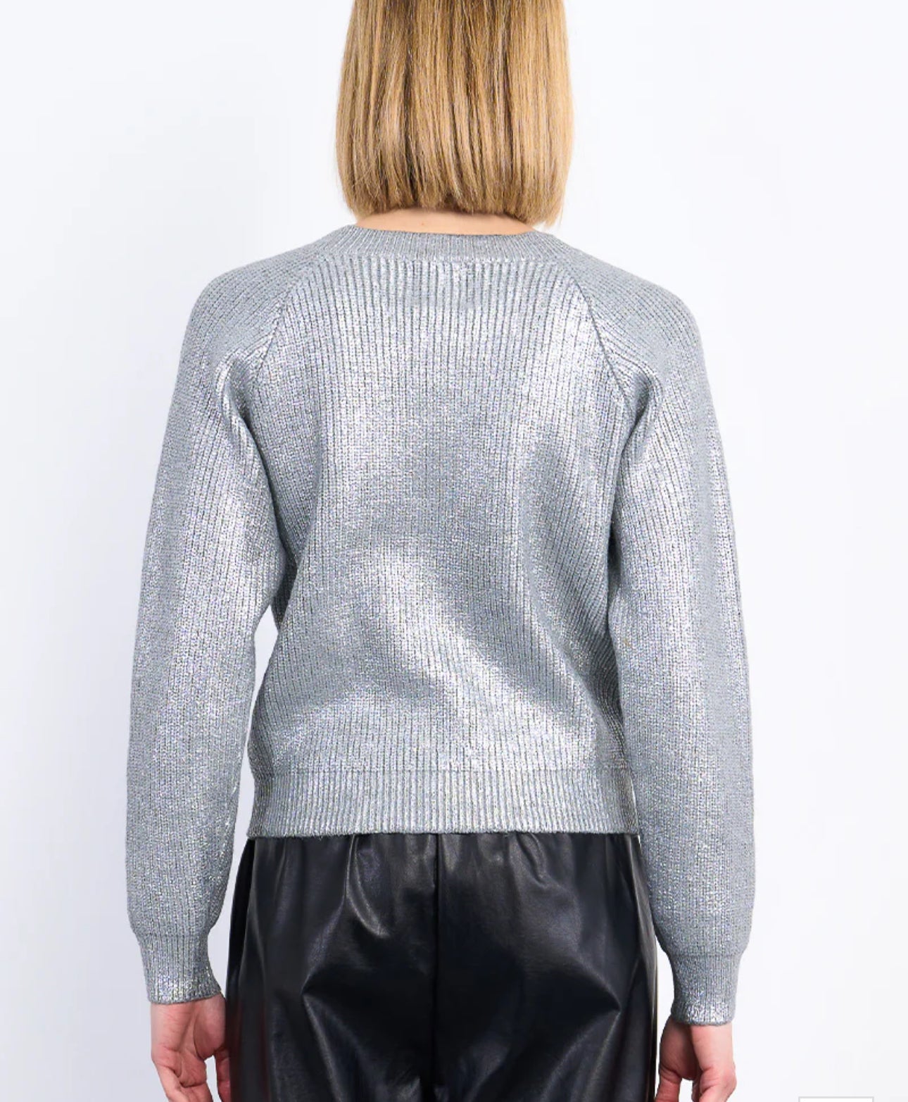 Metallic Coated Sweater