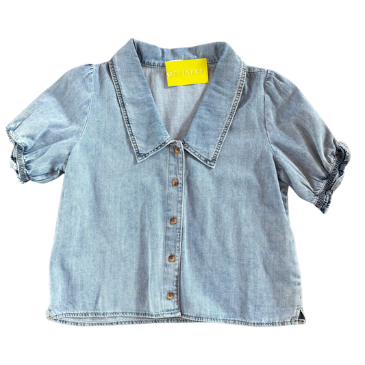 Denim Collared Blouse