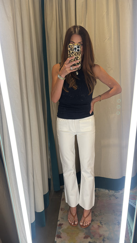 Mason Crop Boot in Crisp White
