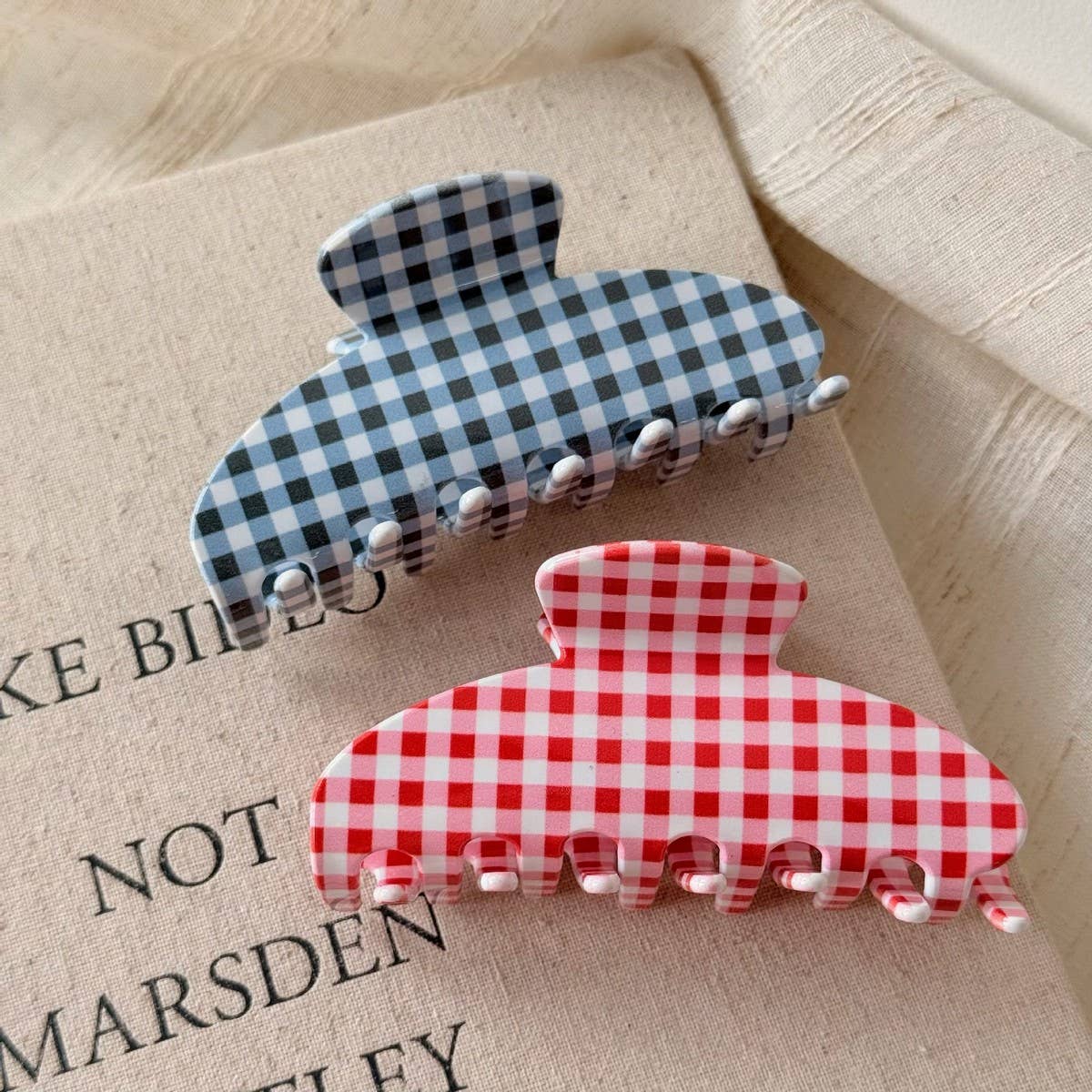 Gingham Hair Clip