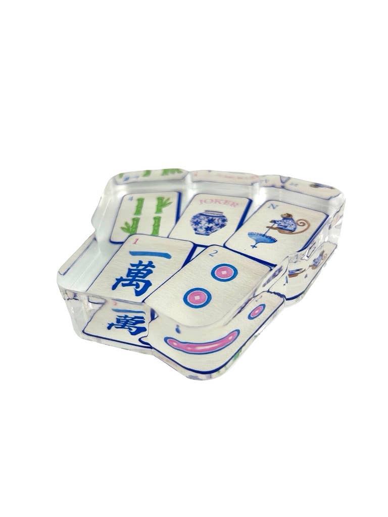 Acrylic Napkin Weight, Preppy Mahjong