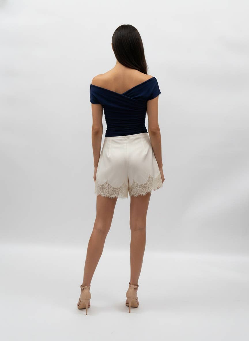 Satin High Waist Shorts