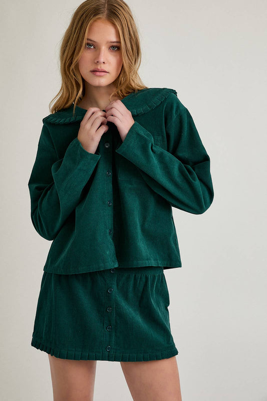 Corduroy Jacket & Skirt Set