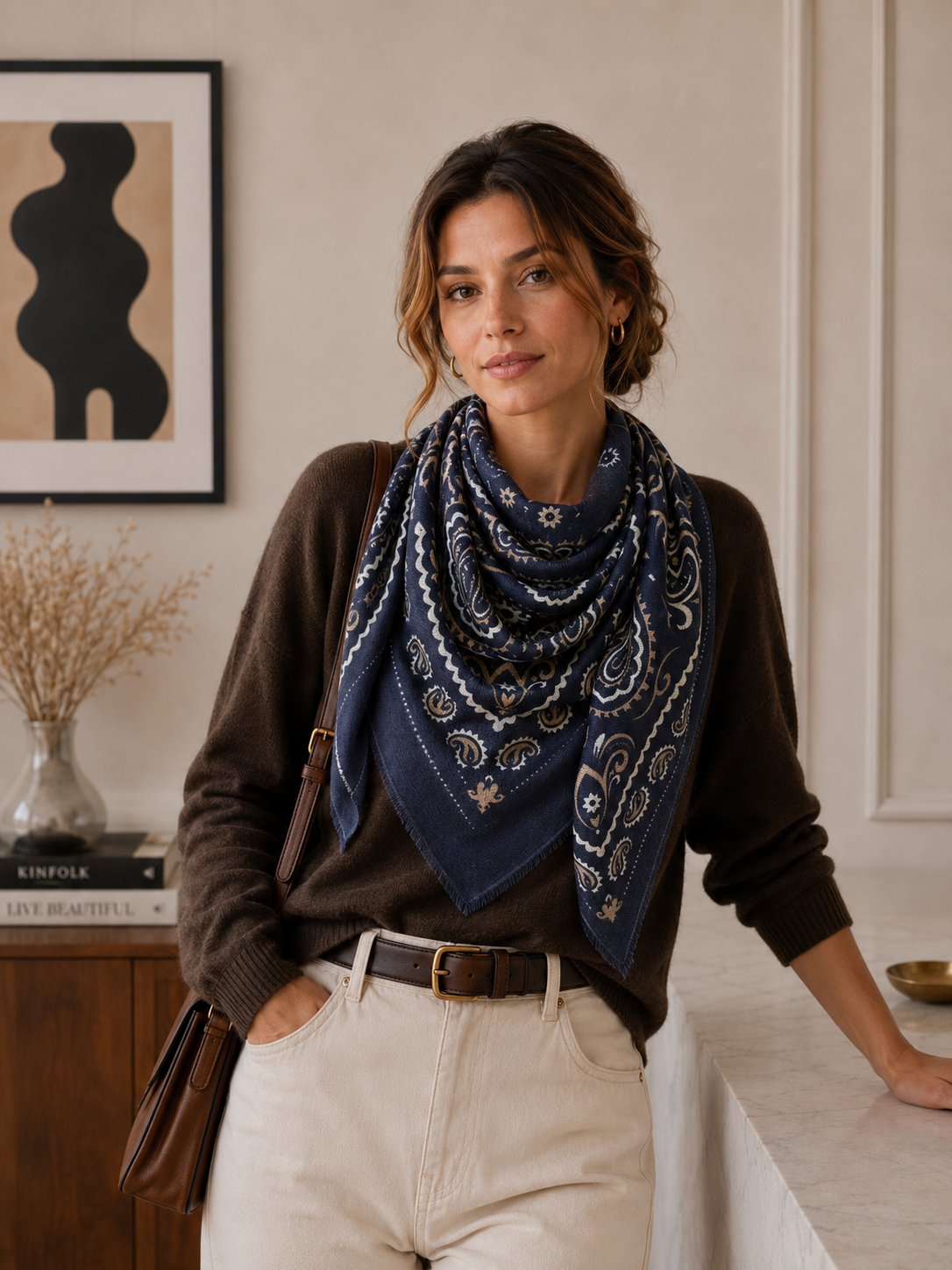 Large Woolen Square Bandana